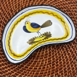VTG Sardelli Mario Italy Handpainted Ceramic Trinket Dish Bird Tapas Decor